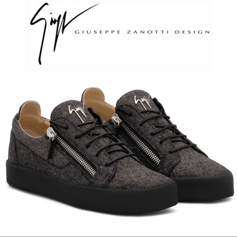 GIUSEPPE ZANOTTI Black Subtle Shine Sneaker - NEW - Picture 1 of 8